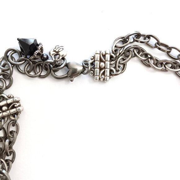 Brighton JET SET Bead &amp; Crystal Black Gun Metal Necklace &amp; Bracelet Set - Picture 5 of 5